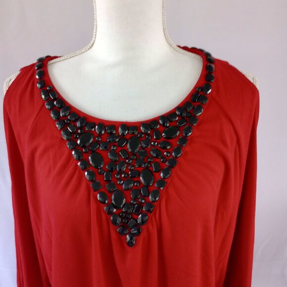 Bob Macke Cold Shoulder Pull Over Blouse - Picture 2 of 8